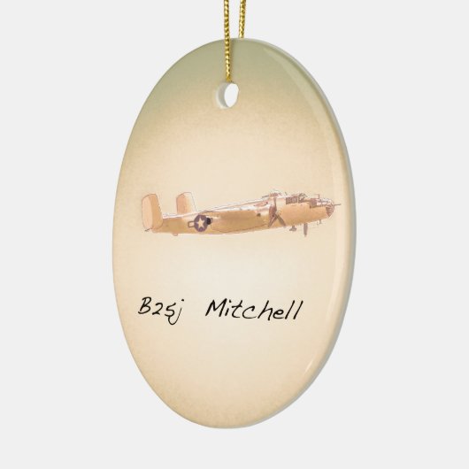 Noord-Amerikaanse B 25 Mitchell Keramisch Ornament (Links)