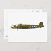Noord-Amerikaanse B-25J Mitchell Briefkaart (Voorkant / Achterkant)