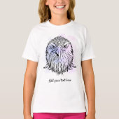 Noord-Amerikaanse Bald Eagle Art | Blauw-Paarse T-shirt (Voorkant)