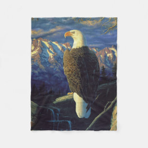 Noord-Amerikaanse Bald Eagle en Mountains Fleece Deken
