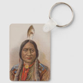 Noord-Amerikaanse Chief Sitting Bull van Lakota Sleutelhanger (Achterkant)