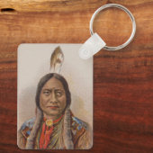 Noord-Amerikaanse Chief Sitting Bull van Lakota Sleutelhanger (Achterkant)