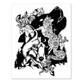 Noord-Amerikaanse Coyote Art Kleurplaat Rubberstempel (Afrduk)