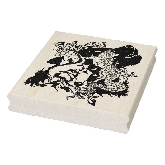 Noord-Amerikaanse Coyote Art Kleurplaat Rubberstempel (Stempel)