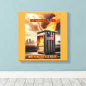 Noord-Amerikaanse eenheid: omhoog gaan in rook Canvas Afdruk (Insitu (Houten vloer))