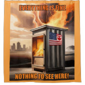 Noord-Amerikaanse eenheid: omhoog gaan in rook Douchegordijn (Voorkant)