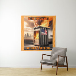 Noord-Amerikaanse eenheid: omhoog gaan in rook Wandkleed