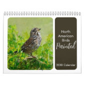 Noord-Amerikaanse geschilderde vogels achtertuin v Kalender (Hoes)
