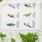 Noord-Amerikaanse Hummingbird Kitchen Towel Theedoek (Gevouwen)