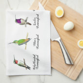 Noord-Amerikaanse Hummingbird Kitchen Towel Theedoek (Quarter Fold)