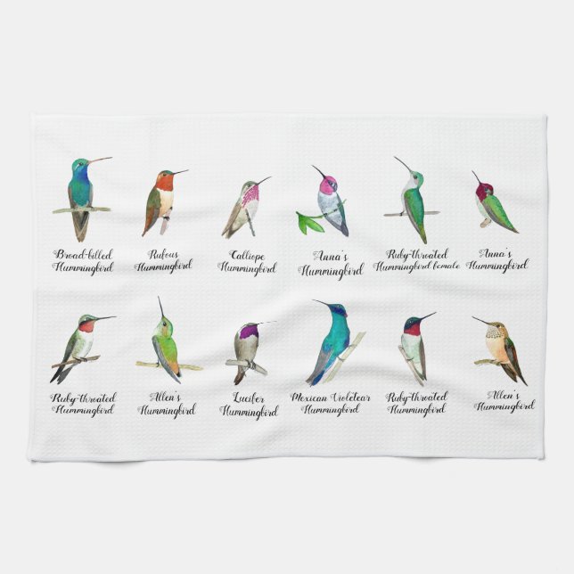 Noord-Amerikaanse Hummingbird Kitchen Towel Theedoek (Horizontaal)
