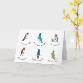 Noord-Amerikaanse Hummingvogelkaart Kaart (Gele Bloem)