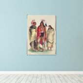 Noord-Amerikaanse Indiërs, c.1832 Canvas Afdruk (Insitu (Houten vloer))