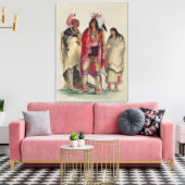 Noord-Amerikaanse Indiërs, c.1832 Canvas Afdruk (Insitu (Woonkamer))