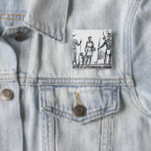 Noord-Amerikaanse Indiërs Vierkante Button 5,1 Cm (In situ)