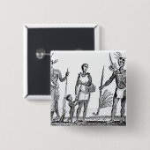 Noord-Amerikaanse Indiërs Vierkante Button 5,1 Cm (Voorkant /achterkant)