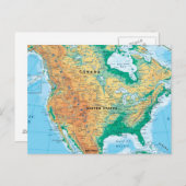 Noord-Amerikaanse kaart (Voorkant / Achterkant)