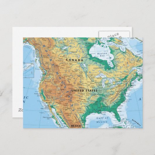 Noord-Amerikaanse kaart (Voorkant / Achterkant)