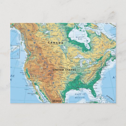 Noord-Amerikaanse kaart (Voorkant)