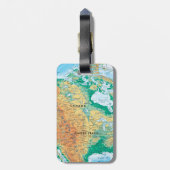 Noord-Amerikaanse kaart Bagagelabel (Achterkant verticaal)