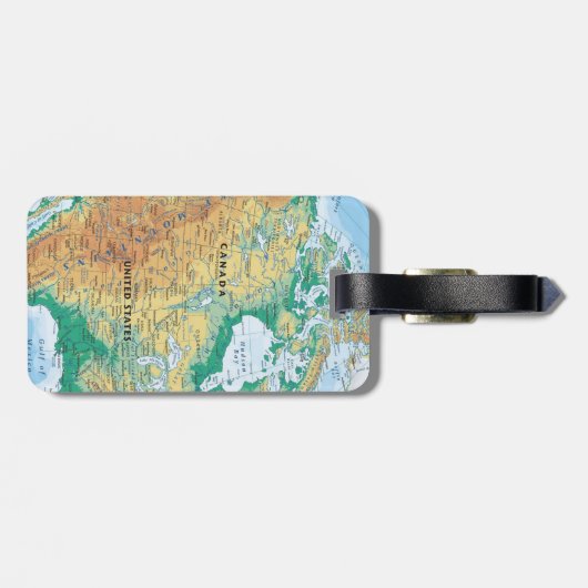 Noord-Amerikaanse kaart Bagagelabel (Achterkant horizontaal)