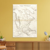 Noord-Amerikaanse kaart Canvas Afdruk (Insitu (Woonkamer))