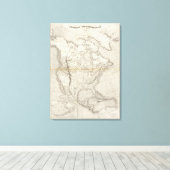 Noord-Amerikaanse kaart Canvas Afdruk (Insitu (Houten vloer))