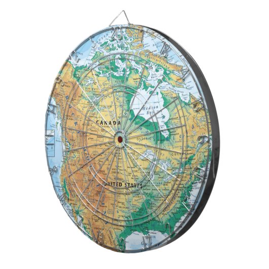 Noord-Amerikaanse kaart Dartbord (Voorkant Rechts)