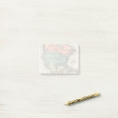 Noord-Amerikaanse kaart Post-it® Notes (Op bureau)