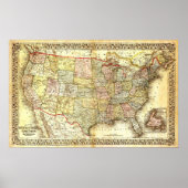 Noord-Amerikaanse kaart Poster (Voorkant)