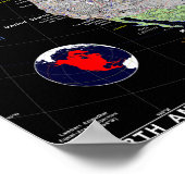 Noord-Amerikaanse kaart Poster (Hoek)