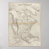 Noord-Amerikaanse kaart Poster (Voorkant)