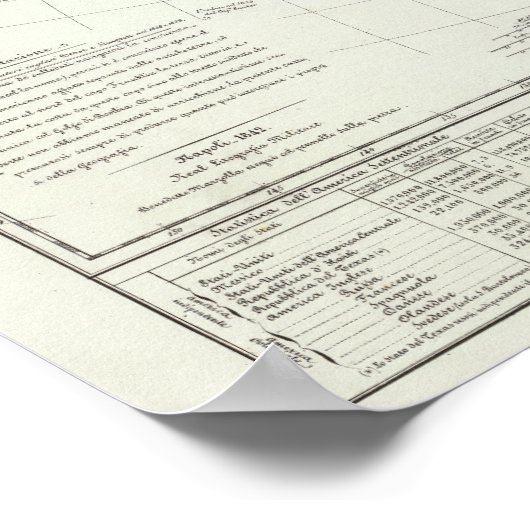 Noord-Amerikaanse kaart Poster (Hoek)