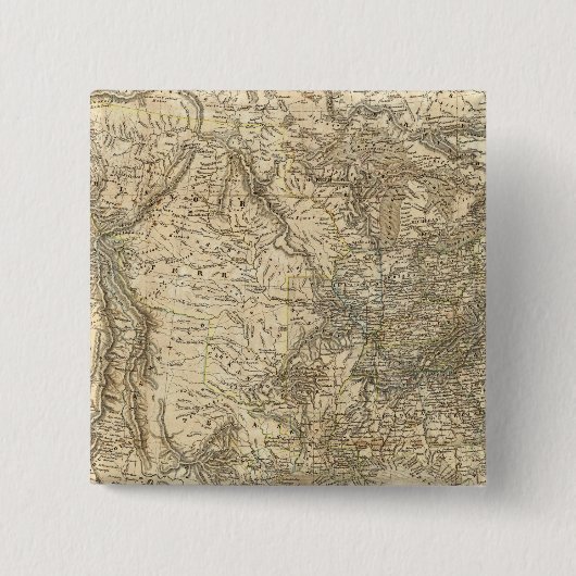 Noord-Amerikaanse kaart Vierkante Button 5,1 Cm (Voorkant)