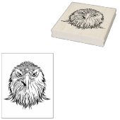 Noord-Amerikaanse kale arend art kleurplaat Rubberstempel (Gestempeld)