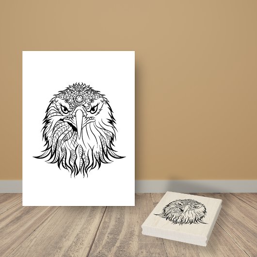 Noord-Amerikaanse kale arend art kleurplaat Rubberstempel