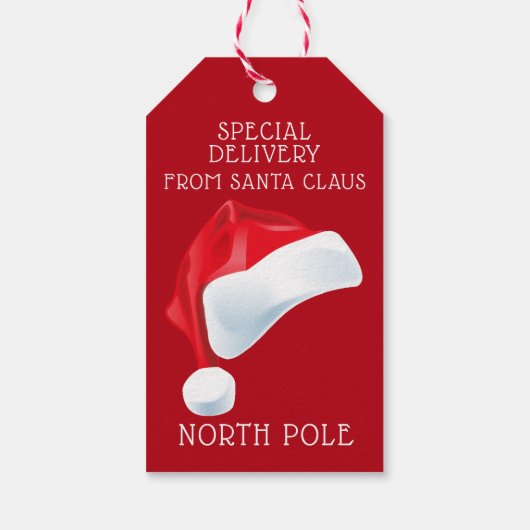 Noord-Amerikaanse kerstcadeau voor speciale kerstc Cadeaulabel (Achterkant)