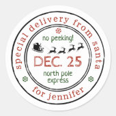 Noord-Amerikaanse kerstcadeau voor speciale kerstc Ronde Sticker (Voorkant)