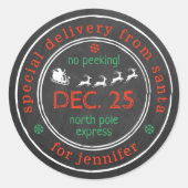 Noord-Amerikaanse kerstcadeau voor speciale kerstc Ronde Sticker (Voorkant)
