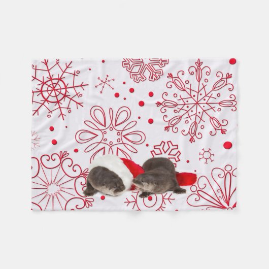 Noord-Amerikaanse kerstmis Fleece Deken (Voorkant (Horizontaal))