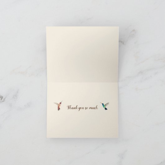 Noord-Amerikaanse kolibries Dank u Kaart (Binnen)