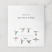 Noord-Amerikaanse kolibries trouwplaats kaart Plaatskaartje (Buitenkant ongevouwen)