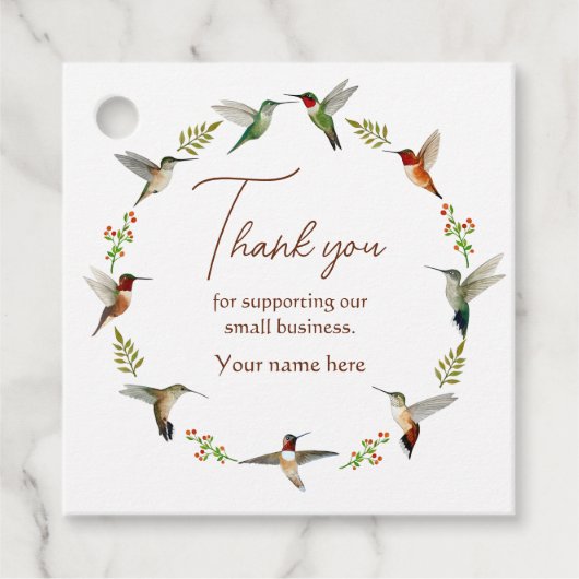 Noord-Amerikaanse mensvogels Bedankjes Labels (Voorkant)