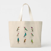 Noord-Amerikaanse mensvogels Grote Tote Bag (Achterkant)