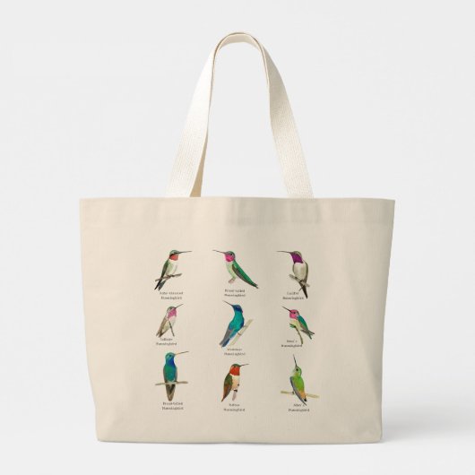 Noord-Amerikaanse mensvogels Grote Tote Bag (Achterkant)