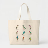 Noord-Amerikaanse mensvogels Grote Tote Bag (Voorkant)