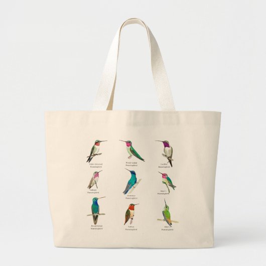 Noord-Amerikaanse mensvogels Grote Tote Bag (Voorkant)