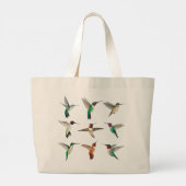 Noord-Amerikaanse mensvogels Grote Tote Bag (Achterkant)