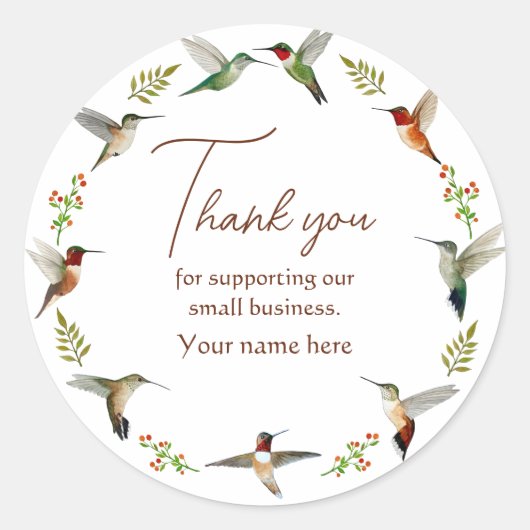 Noord-Amerikaanse mensvogels Ronde Sticker (Voorkant)