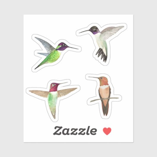 Noord-Amerikaanse mensvogels Sticker (Vel)